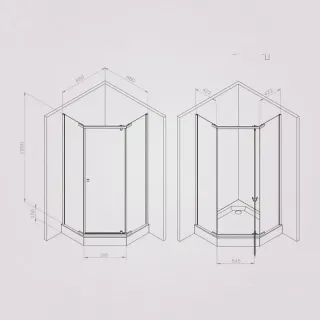 Душевой уголок AM.PM Sunny W87G-405-9090-MT 90х90 см профиль хром